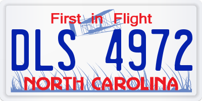 NC license plate DLS4972