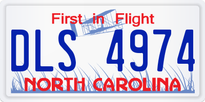 NC license plate DLS4974