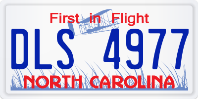 NC license plate DLS4977