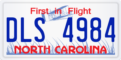 NC license plate DLS4984