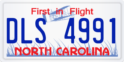 NC license plate DLS4991