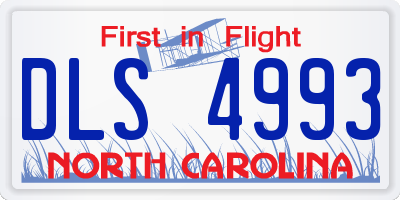 NC license plate DLS4993