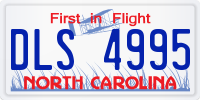 NC license plate DLS4995