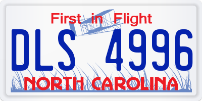 NC license plate DLS4996