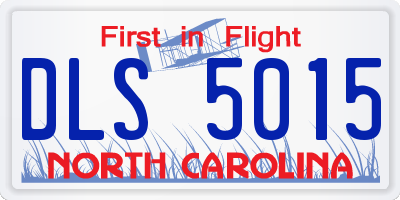 NC license plate DLS5015