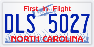 NC license plate DLS5027