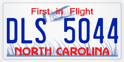 NC license plate DLS5044