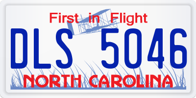 NC license plate DLS5046