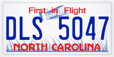 NC license plate DLS5047