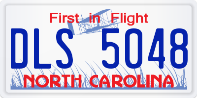 NC license plate DLS5048