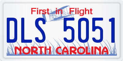 NC license plate DLS5051