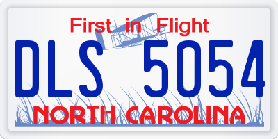 NC license plate DLS5054