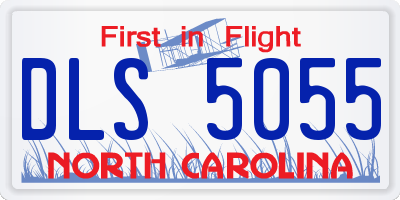 NC license plate DLS5055