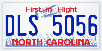 NC license plate DLS5056
