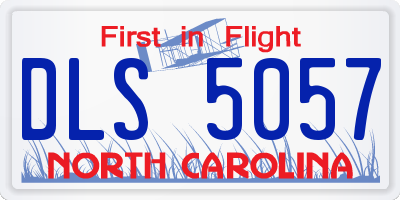 NC license plate DLS5057