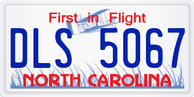 NC license plate DLS5067