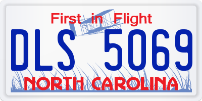 NC license plate DLS5069