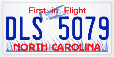 NC license plate DLS5079