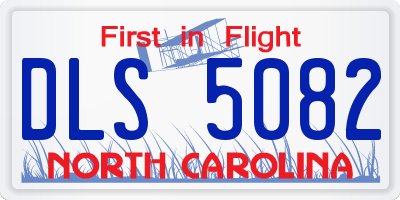 NC license plate DLS5082