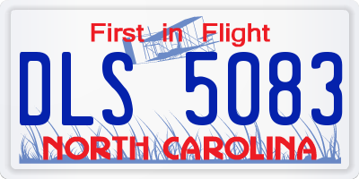NC license plate DLS5083