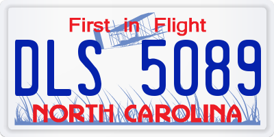 NC license plate DLS5089