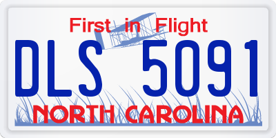 NC license plate DLS5091