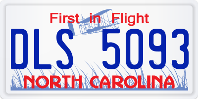 NC license plate DLS5093