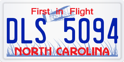 NC license plate DLS5094