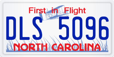 NC license plate DLS5096