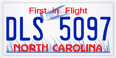 NC license plate DLS5097