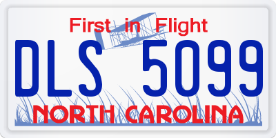 NC license plate DLS5099
