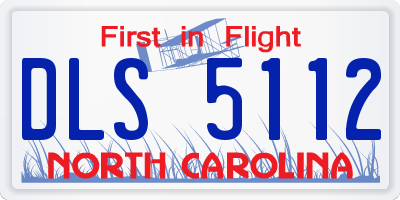 NC license plate DLS5112