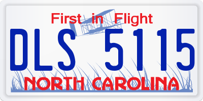 NC license plate DLS5115