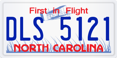 NC license plate DLS5121