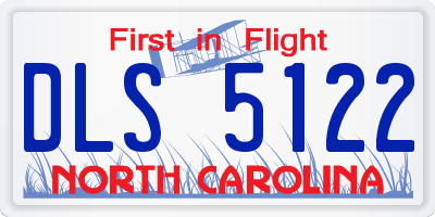 NC license plate DLS5122