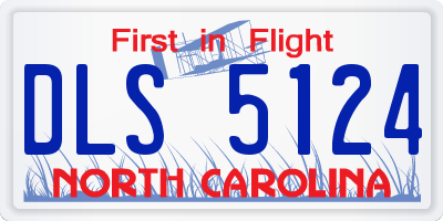 NC license plate DLS5124