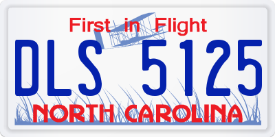 NC license plate DLS5125