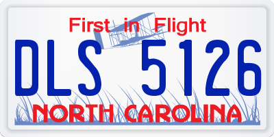 NC license plate DLS5126