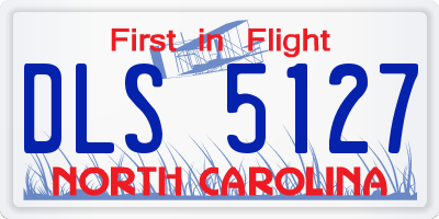 NC license plate DLS5127