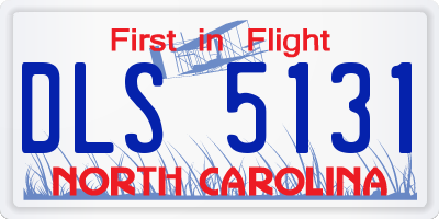 NC license plate DLS5131