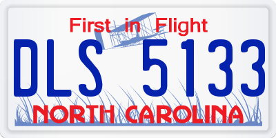 NC license plate DLS5133