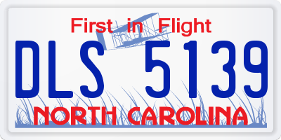 NC license plate DLS5139