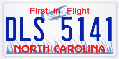 NC license plate DLS5141