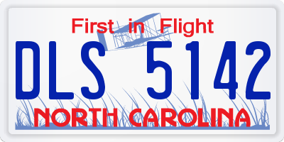 NC license plate DLS5142