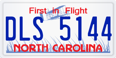 NC license plate DLS5144
