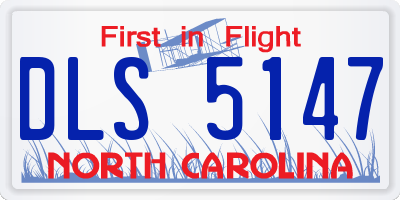 NC license plate DLS5147