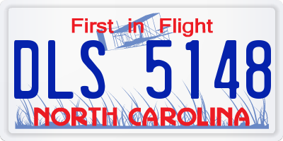 NC license plate DLS5148