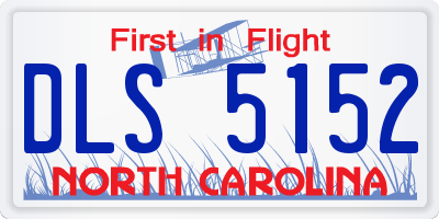 NC license plate DLS5152