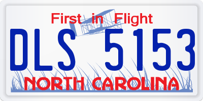 NC license plate DLS5153
