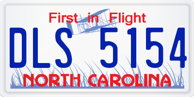 NC license plate DLS5154